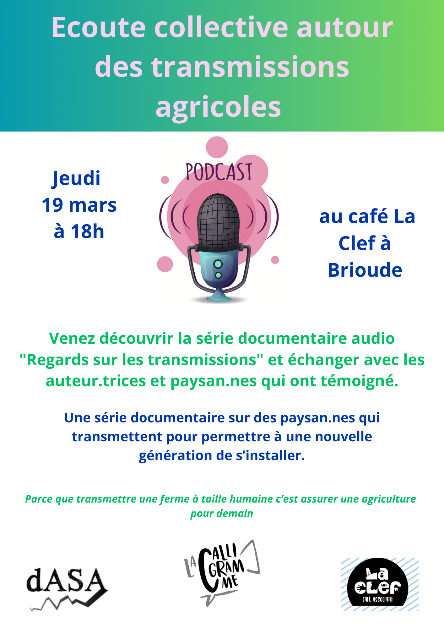 Écoute collective  série documentaire "Regards sur les transmissions"